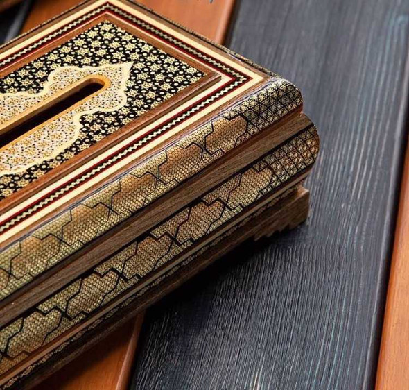 Premium handcrafted Khatamkari accessories set, blending traditional Persian artistry with functional daily use.
